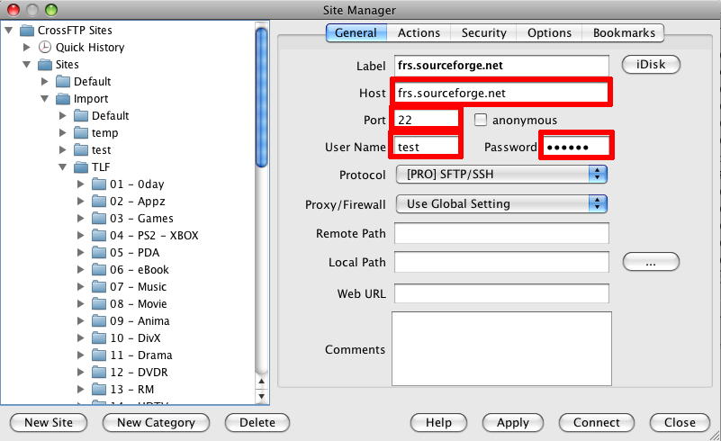 SFTP Connection