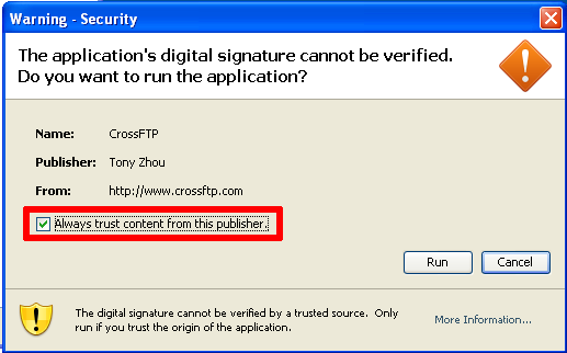 Click "Run" Button to run